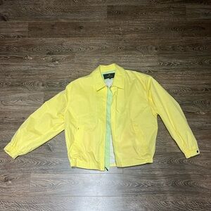 Bright Yellow Lightweight Jacket Full Zip w Pockets